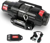 X-BULL 5000lbs Electric Winch - 12V DC Power Waterproof IP68 Wireless & Wired Remote for ATV/UTV,Boat Trailer Synthetic Rope with Hawse Fairlead