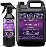 Dirtbusters Waterless Wash And Wax Car Cleaner, Easy To Use Spray On Wipe Off Car Shampoo And Wax For A Shiny Hydrophobic Polish Finish, Summer Berries (5.5L)