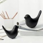 URBAN SENSE | Urban Tweets | Decorative Ceramic Blessing Birds Figurine | Home Decorations Accessories for Living Room Bedroom Office Desktop (Midnight Chorus)