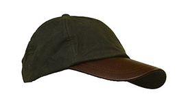 WALKER AND HAWKES - Wax Brunswick Baseball Cap w/Leather Peak - One-Size - Olive