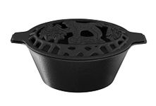 FireBeauty Woodstove Steamer Stove Humidifier Cast Iron Lattice Top Rust Resistant 2.3 Quart Capacity (wolf)