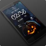 Halloween Spooky Digital Clock Live Wallpaper