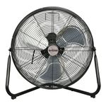 Hurricane Pro Series, 20 Inch High Velocity Heavy Duty Metal Orbital Floor Fan with 3 Adjustable Speed Settings and 360 Degree Oscillation, Black