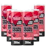 Original Source Rhubarb and Raspberry Shower Gel, 100 Percent Natural Fragrance, Vegan, Cruelty Free, Paraben Free, Bulk Buy, Pack of 6 x 250 ml