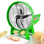 NEWTRY Disc Type Slicer Manual 0.03“~0.35” Adjustable for Fruit and Vegetable, High Productive Slicing Tool for Home, Small Catering Business, Slicing Onion Cucumber Lemon etc.