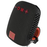 Portable Speaker for Bike, Waterproof Handlebar Speaker, Dual Pairing, FM Radio, Outdoor Bicycle Speaker for Riding Bike Hiking Camping (Black)