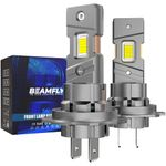 BEAMFLY H7 LED Headlight Bulbs, 110W 700% Brighter, 30 CSP Chips 6500K Cool White, Copper Tube Cooling, 1:1 Halogen Replacement, IP68 Waterproof, Plug & Play for Car Motorcycle, 2 Pack
