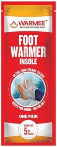 WARMEE Foot Warmers || Travel Warmers for Children and Adults || Leg Warmers for Winter Holidays, Outdoor Activities, Camping, Trekking|| Activated by air || Safe and Natural (Pack of 5 Pairs)