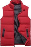 XinYangNi Red Men's Puffer Vest Sle