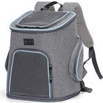 Petsfit Cat Backpack Carrier for Small Dogs Cats Rabbits, Adjustable Dog Front Carrier with Breathable Head Out Design, Collapsible Dogs Transport Backpack for Travel, Hiking and Cycling, Outdoor Use