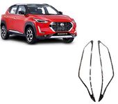 Empica Chrome Plated Headlight Frame Headlamp Cover Car Exterior Accessories Compatible with Nissan Magnite (Set of 2 Pcs)