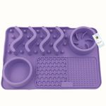 Foodie Puppies Pet Slow Feeding Lick Mat for Dogs & Cats | Slow Feeder, Bowl Section & Lick Mat | Strong Suction Grip | Reduce Boredom and Anxiety
