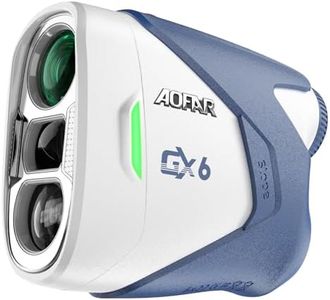 AOFAR GX6 Télémètre de Golf avec Aimant, Rechargeable Rangefinder 1000Y,Vibration de Verrouillage du mât de Drapeau,Pente allumé/éteint avec lumière d'indicateur, 7X,Imperméable Télémètre Laser