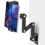 JUBORUI Tablet Wall Mount, 360 Degree Adjustable iPad Wall Mount Holder, iPad Wall Holder Bracket with Aluminum Long Arm, Wall Mount for iPad Compatible 4.7-13.5 Inch Tablet Mobile Phone