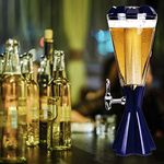 REAWOW 3L Beer Tower Dispenser Drink Dispenser with Ice Tube Keg Tag for Kitchen Party