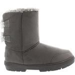 Holly Womens Twin Bow Tall Classic Waterproof Winter Rain Snow Boots - Grey - 8-41 - AEA0237