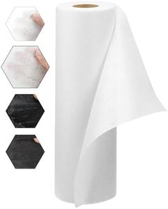 FIVEIZERO Lightweight White Iron-On Non-Woven Fusible Interfacing: 12inch x 30yd Lightweight Non-Woven Interfacing Iron On Polyester Single-Sided Interfacing for DIY Crafts Supplies