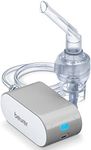 Beurer IH58UK Compact Nebuliser for colds, Asthma and Respiratory Problems, Quiet Inhaler Using Compressed Air Technology, Nebuliser Machine for Adults and Children with Practical Storage Bag, Grey