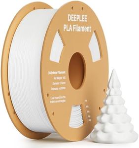 DEEPLEE Filament PLA Blanc 1kg de 1.75 mm avec Précision de +/- 0,02 mm 1 Bobine pour Imprimantes 3D FDM