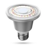 SANSI 12W LED Grow Light for Indoor Plants, 60W Equivalent Full Spectrum E27 Plant Grow Light Bulb for Seedlings Vegs Flowers Hydroponics, IP54 Waterproof, 90° Beam Angle, Veg Cover: 2x1 Sq Ft