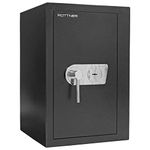 Rottner Monaco 65 Business Safe EN1 Steel Double-bit Lock 2 Keys Drill Protection Conditional Fire Protection Adjustable Shelves Interior Safe Separately Lockable Including Mounting Material