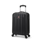 SwissGear Chrome Small Luggage - Hardside Expandable Spinner Carry-on - Black