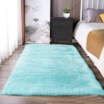 Latepis Light Blue Shaggy Rugs for 