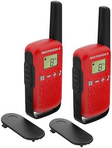 Motorola Talkabout T42 PMR-Funkgeräte ( PMR446, 16 Kanäle, Reichweite 4 km) rot , 2 Stück (1er Pack)