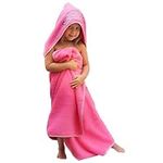 Ultra-Homes Princess Baby Bath Towel [Pink] Hooded Toddler Towels for Girls Up to 10 Years - Oversized Baby Towel with Super Absorbent 100% Cotton - Soft and Cozy Beach Towel
