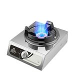 IBOWZ Burners Gas Hob gas hob Portable Gas Stove Single Burner Wok 40kW Commercial Boiling Ring Catering Outdoor Cooking Camping [Energy Class A]