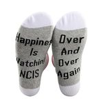 PXTIDY Naval Crime Tv Show Merch Socks Happiness Is Watching Tv Show Series Novelty Crew Socks for Fans