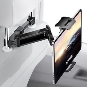 Tryone Car Headrest Tablet Holder Mount Stretchable Backseat Tablets Stand for Kids, Car Seat Mounts Compatible with iPad Pro 12.9 Air Mini, iPhone, Galaxy Tab, Switch, All 4.7-12.9" Screen Devices