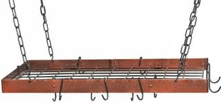 Hammered Copper Rectangle Pot Rack 