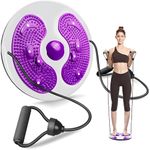 Waist Whisper Waist Twisting Disc Waist Sculptor Machine Twister with Resistance Bands and Massage Foot Sole,for Women Weight Loss/Cardio Exercise/Body Shapin Purple