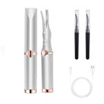 Heated Eyelash Curler for Women,Electric Eyelash Curler with 2Pcs Brush, USB Rechargeable Heated Lash Curler for Long-Lasting Shaping (White)