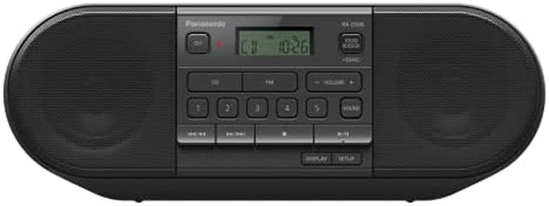 Panasonic Portable FM Radio and CD Player, Black (RX-D500GS-K)