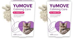 YuMOVE Calming Care Cats Tasty Treats Supplements, Anxiety Relief Calming Tablets for Cats who are Stressed or Nervous, Adult Cat, 30 Capsules (Pack of 2)