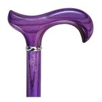 TAMAKA® Ladies Luxury Ash Purple Derby Wooden Walking Stick Cane Funky Stunning Fashionable Womens - 96cm (38")