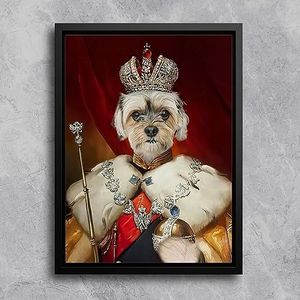 Personalized Pet Portrait in a Royal Costume Dog in a Costume Portrait Dog in Attire Portrait Poster Print Medieval Pet Portrait Renaissance Animal Portrait on Canvas