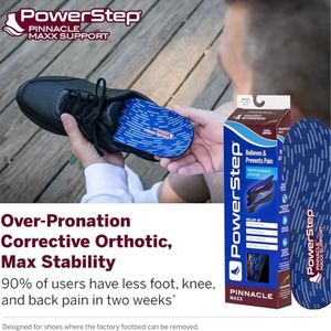 Powerstep Pinnacle Maxx Orthotic Insoles – Arch Support Shoe Inserts