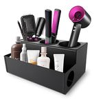 Hair Dryer Holder Wall Mounted, Bathroom Counter Hair Accessories Organizer, Stainless Hair Tool Organizer Countertop Bathtub Tray for Hair Styling Tools Storage and Make Up Organizers