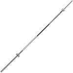 AmStaff Fitness Regular Solid Chromed 72 Inch Bar – Threaded, Solid Steel, Star Lock Collars Included, Fits 1" Standard Plates