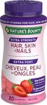 Nature's Bounty Extra Strength Hair, Skin & Nails, 80 Gummies, Strawberry cream flavour