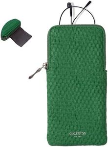 Cockatoo Portable Glasses Case, Drop-Resistant Eyewear Storage Pouch, Slim Soft Case for Sunglasses,with Cleaning Cloth (Jelly Bean)