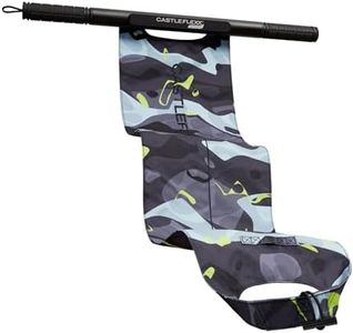 CastleFlexx Sport Mobility and Full Body Strengthening Device |Non-Elastic Stretch Strap with Super-Grip Tactical Silicone Handles for Exercise, Stretching, Therapy & Yoga |Height 5’9” Large Camo