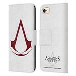 Head Case Designs Officially Licensed Assassin's Creed Plain Logo Leather Book Wallet Case Cover Compatible With Apple iPhone 7/8 / SE 2020 & 2022