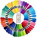 Embroidery Floss Thread 124 Skeins Premium Rainbow Color Floss Cross Stitch Threads