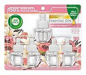 Airwick Plug in Scented Oil, Vanilla & Pink Papaya Scent, Infused with natural Essential Oils, 5 Refills(20ml Each)[packing may vary]