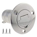 ISURE MARINE 2"(50mm) Boat Gas Deck Fill/Filler with Keyless Cap 2" Marine Mirror- Polished 316 Stainless Steel Hardware for Boat Yacht Caravan