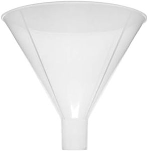 EISCO Powder Funnel, 4" - Polypropylene Plastic - Parallel Stem - Resistant to Acids & Alkalis - Great for Laboratory, Classroom or Home Use